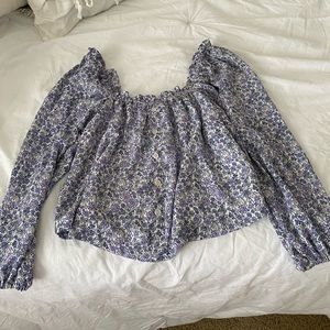 American Eagle floral blouse